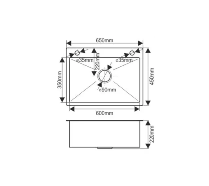 Мойка H6545 MELANA ProfLine 3,0/200 САТИН врезная  с коландером, изображение 4