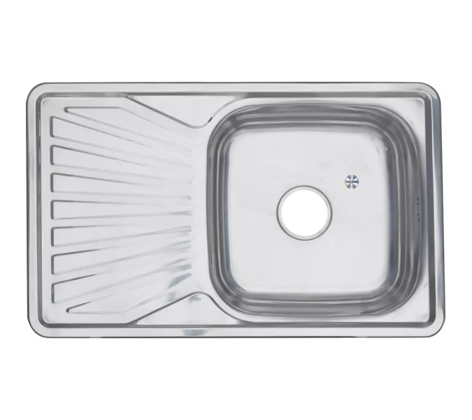 Мойка 7848 U MELANA 0,6/0,8/160 врезная  с сифоном, Внешний вид: толщина 0,6, изображение 2