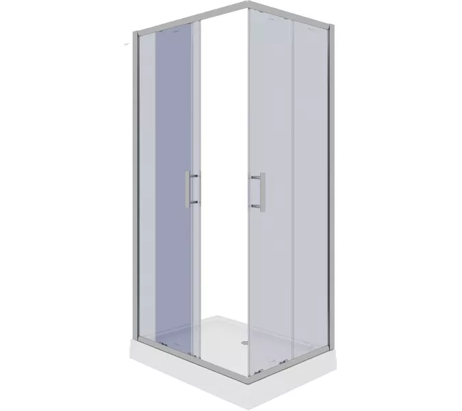Душевой уголок Quadro QZ71S/QZ81S PARLY с поддоном, тонированное, Цвет стекла: тонированное, Цвет профиля: Хром, Выбрать размер: 100х70, изображение 5