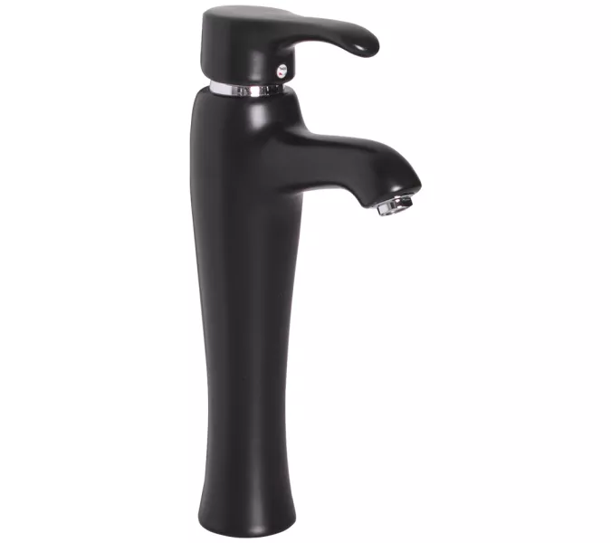 Смеситель д/ум MLN-F-001CBK-M керамический, однорычажный, черный матовый, высокий, Выбрать цвет: Черный матовый
