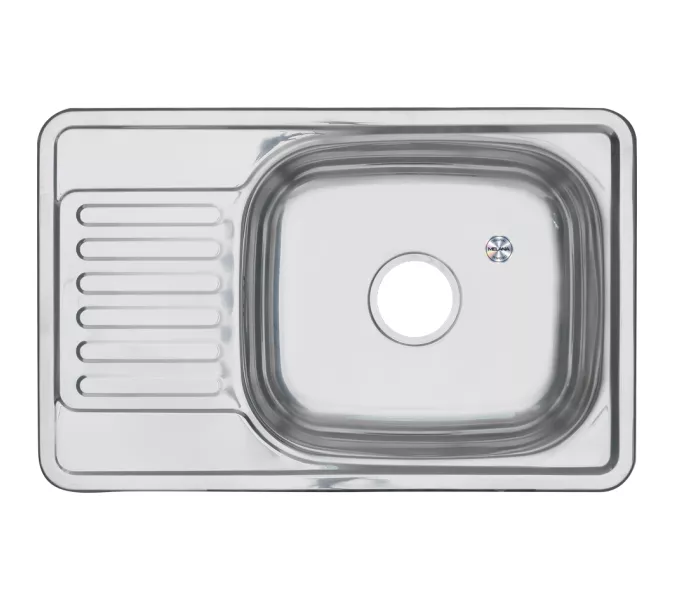Мойка 6642 U MELANA 0,6/0,8/160 врезная  с сифоном, Внешний вид: толщина 0,6, изображение 2