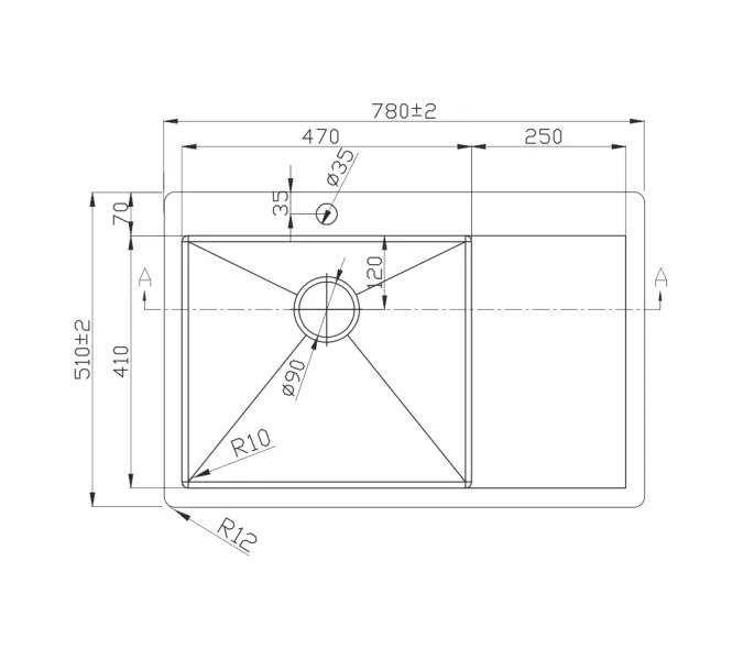 Мойка D7851HB-L MELANA ProfLine 3,0/220 ГРАФИТ врезная  левая, Выбрать цвет: Графит, Ориентация: левая, изображение 3