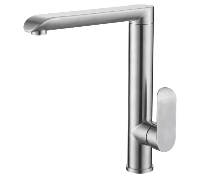 Смеситель д/кухни MELANA-610603 Paola Hi-tech нерж.сталь, однорычажный, сатин, литой излив, изображение 2
