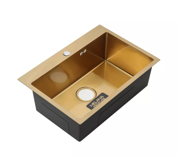 Мойка D6545HG MELANA ProfLine 3,0/220 ЗОЛОТО врезная, Выбрать цвет: Золото, изображение 4