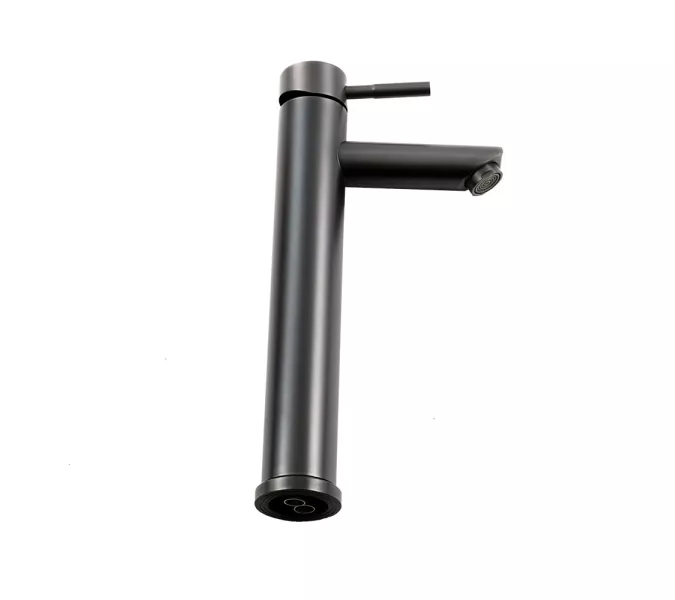 Смеситель д/ум MELANA-610102PVD-B Tondo нерж.сталь, однорычажный, графит, Выбрать цвет: Оружейная сталь, изображение 5