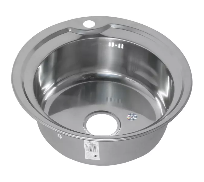 Мойка 510 MELANA 0,8/180 врезная  с сифоном, Внешний вид: Полированная