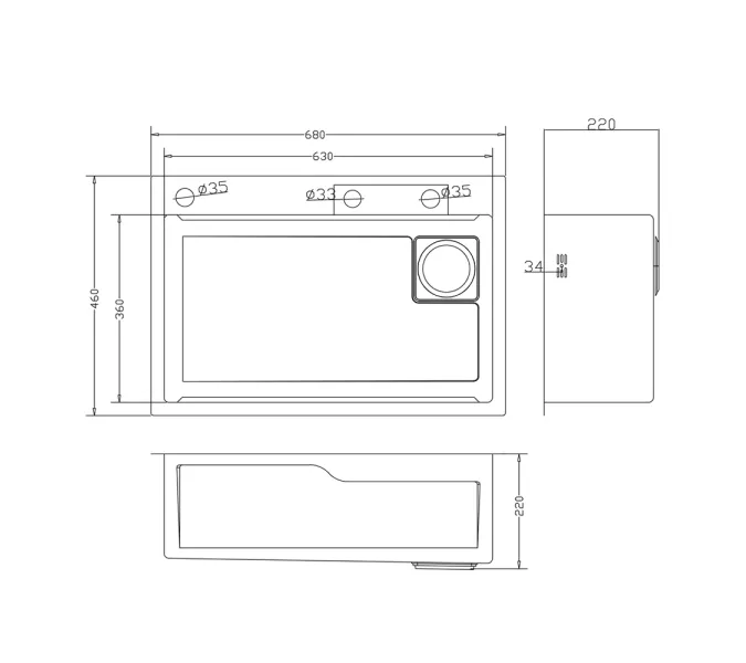 Мойка D6846B+6 MELANA ProfLine 3,0/215 ГРАФИТ врезная, Выбрать цвет: Графит, изображение 9