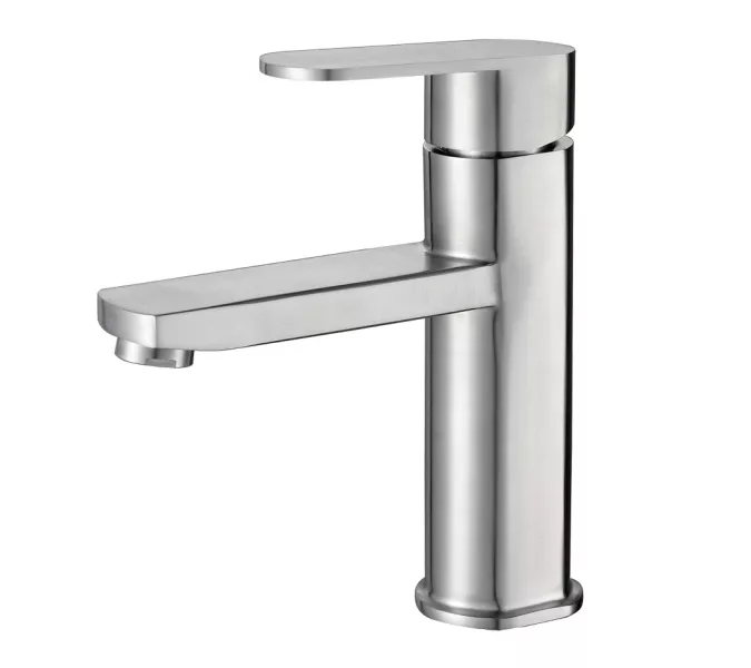 Смеситель д/ум MELANA-610301 Stello нерж.сталь, однорычажный, сатин, литой излив, изображение 2