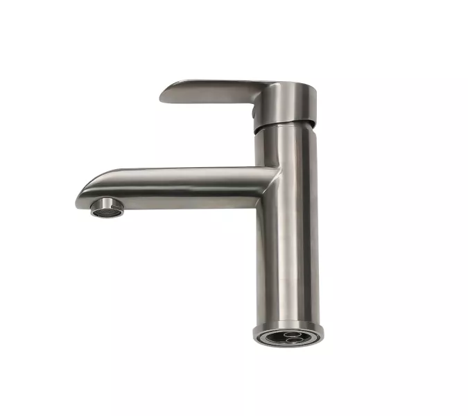 Смеситель д/ум MELANA-610601 Paola Hi-tech нерж.сталь, однорычажный, сатин, литой излив, изображение 3