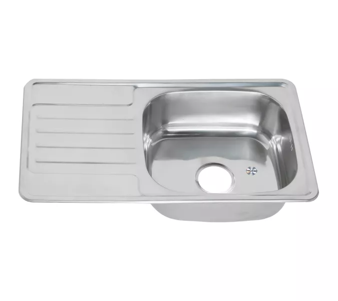 Мойка 7642 U MELANA 0,6/0,8/160 врезная  с сифоном, Внешний вид: толщина 0,6, изображение 2