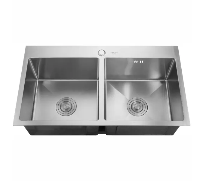 Мойка DS8045H MELANA ProfLine 3,0/220 САТИН 2-я чаша, врезная