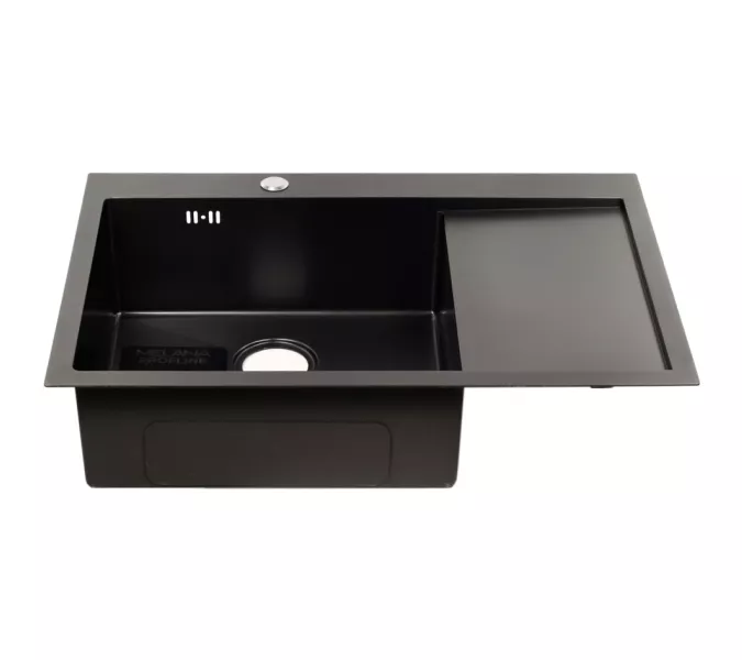 Мойка D7851HB-L MELANA ProfLine 3,0/220 ГРАФИТ врезная  левая, Выбрать цвет: Графит, Ориентация: левая