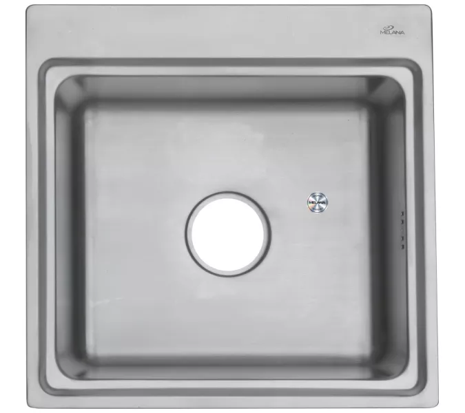 Мойка 4948 MELANA ЛЮКС 1,0/220 САТИН врезная  с сифоном, изображение 3