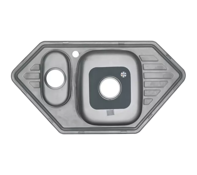 Мойка 9550C MELANA 0,8/180 1,5-я чаша врезная  с сифоном, изображение 3