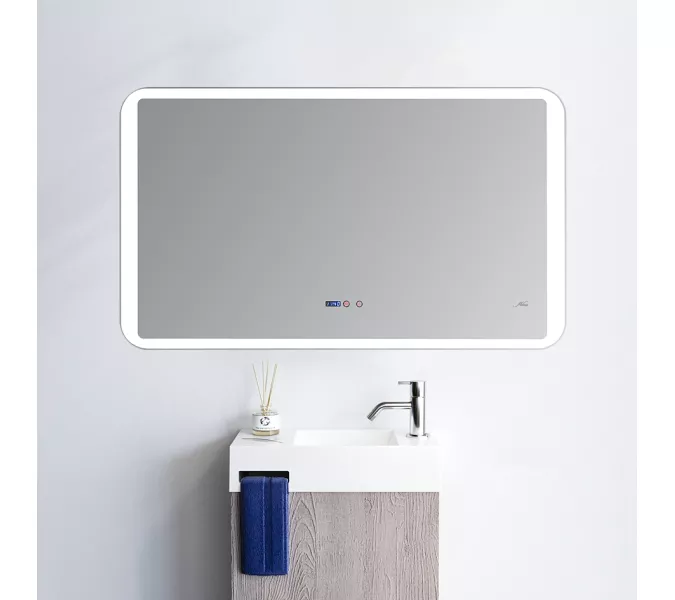 Зеркало с LED-подсветкой MELANA-12070/10070 подогрев / часы (MLN-LED052), Выбрать размер: 120х70, изображение 5