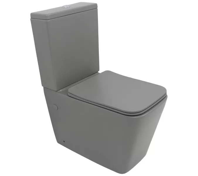 Унитаз-компакт MELANA MLN-310306MG матовый серый, Выбрать цвет: Серый, изображение 4