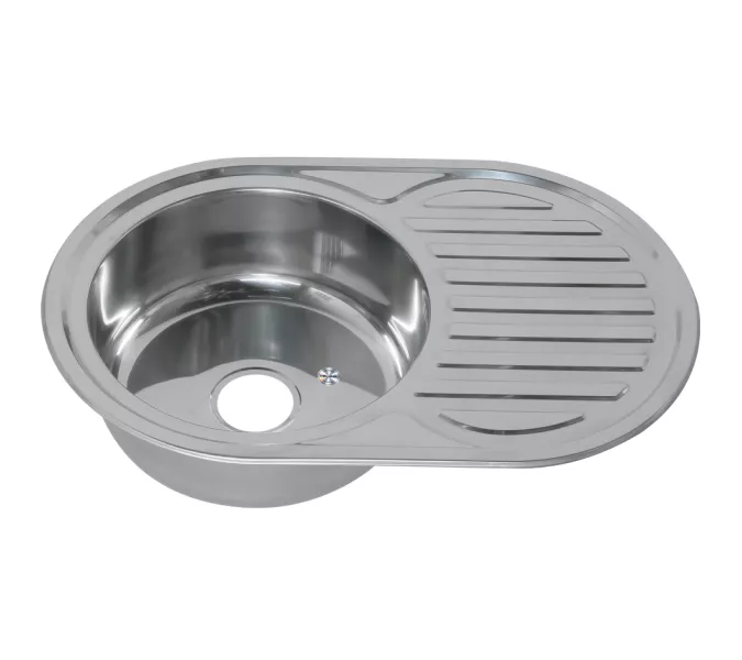 Мойка 7750 U MELANA 0,6/0,8/180 врезная  с сифоном, Внешний вид: толщина 0,6