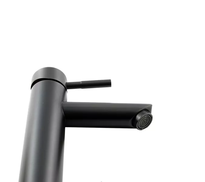 Смеситель д/ум MELANA-610102PVD-B Tondo нерж.сталь, однорычажный, графит, Выбрать цвет: Оружейная сталь, изображение 7