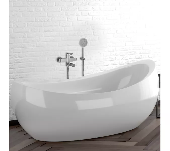 Смеситель д/ванны MELANA-610604 Paola Hi-tech нерж.сталь,сатин, изображение 4