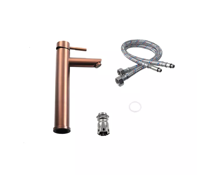 Смеситель д/ум MELANA-610102PVD-Br Tondo нерж.сталь, однорычажный, бронза, Выбрать цвет: Бронза, изображение 4