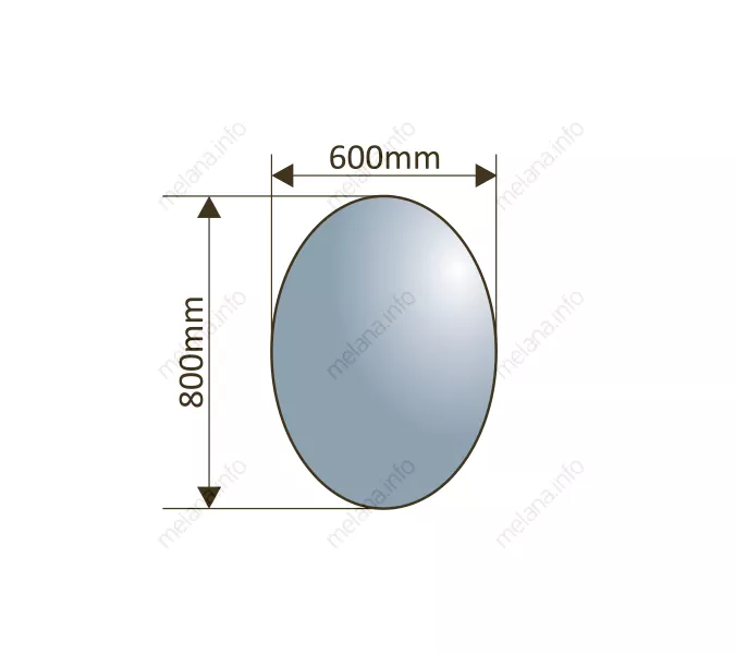 Зеркало интерьерное MELANA-600 овальное (MLN-M002), изображение 3