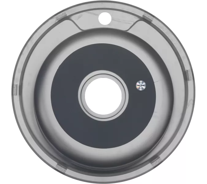 Мойка 490 MELANA 0,8/180 врезная  с сифоном, Выбрать размер: 49х49х18, изображение 4