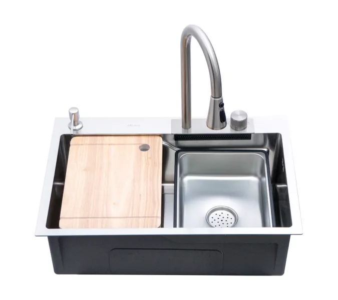 Мойка D6846H+6 MELANA ProfLine 3,0/215 САТИН врезная, Выбрать цвет: Сатин