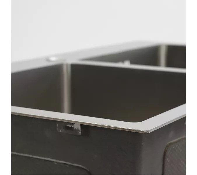 Мойка DS8045H MELANA ProfLine 3,0/220 САТИН 2-я чаша, врезная, изображение 6