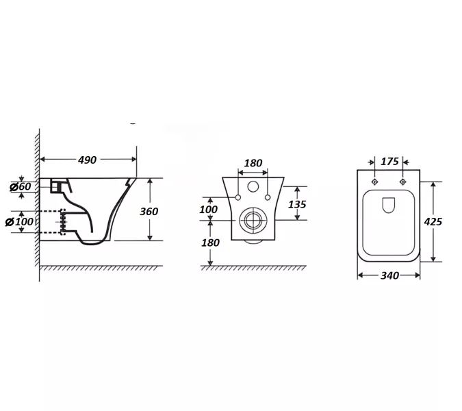 Унитаз Ceruttispa VETTORE Aria MW CT9242 подвесной безободковый белый матовый, изображение 9