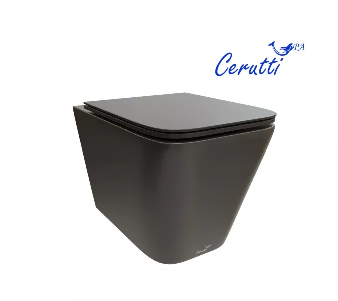 Унитаз Ceruttispa  MAIELLA Aria MB CT9163 подвесной безободковый черный матовый, Выбрать цвет: Черный матовый, изображение 5