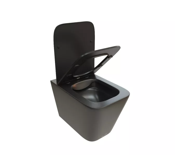 Унитаз Ceruttispa  MAIELLA Aria MB CT9163 подвесной безободковый черный матовый, Выбрать цвет: Черный матовый, изображение 6