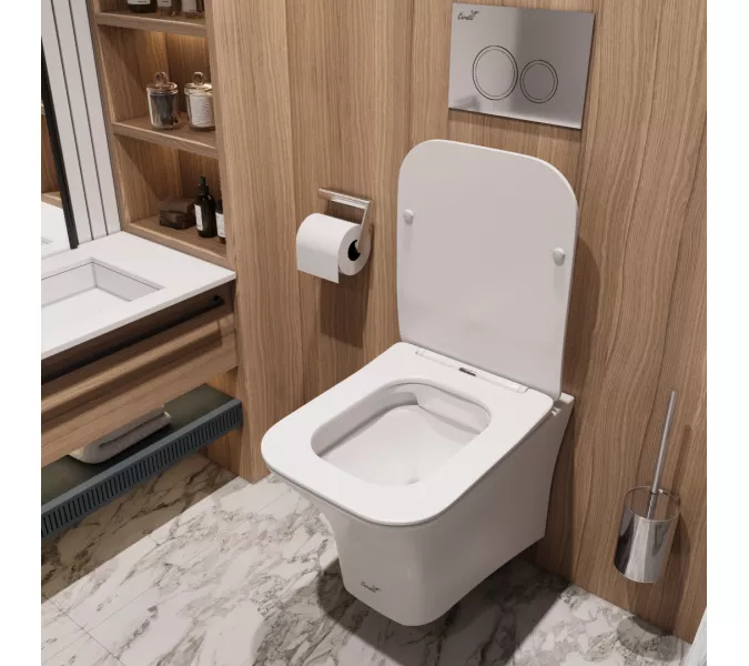 Унитаз Ceruttispa VETTORE Aria MW CT9242 подвесной безободковый белый матовый, изображение 2