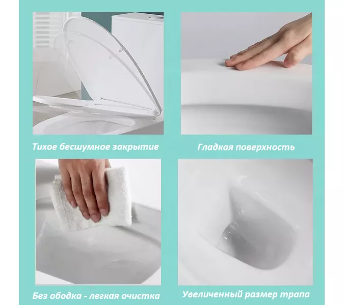 Унитаз Ceruttispa  CT8457 NIVOLET напольный безободковый, изображение 4