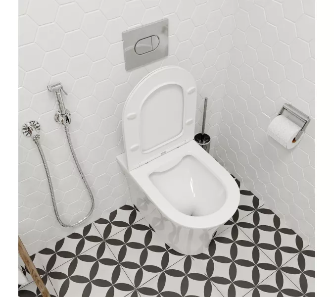 Унитаз Ceruttispa CT8907  ADIGE F приставной безободковый, изображение 3