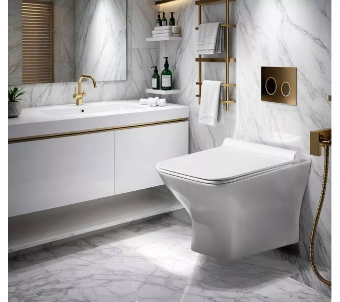 Унитаз Ceruttispa CT10481 ELLERO Aria PP подвесной безободковый