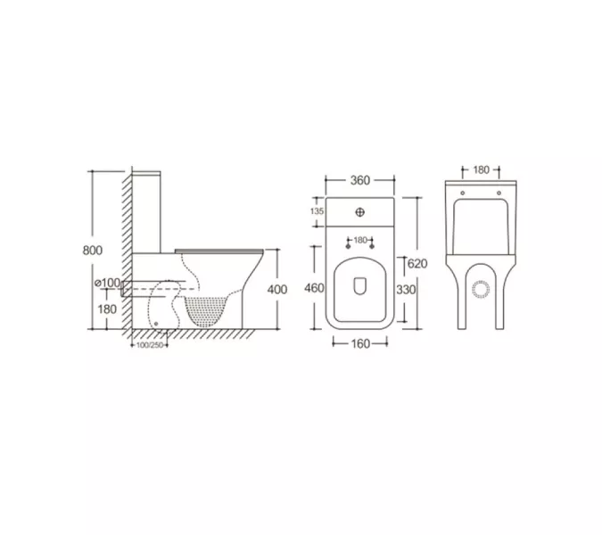Унитаз Ceruttispa CT10093  ELLEROS напольный безободковый, изображение 7