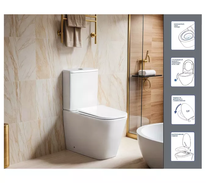 Унитаз Ceruttispa MANLIO Tornado CT10618  напольный безободковый, изображение 2