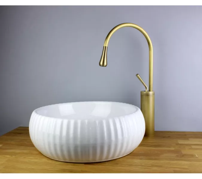 Раковина-чаша Bronze De Luxe Эмеральда, Выбрать цвет: Белый