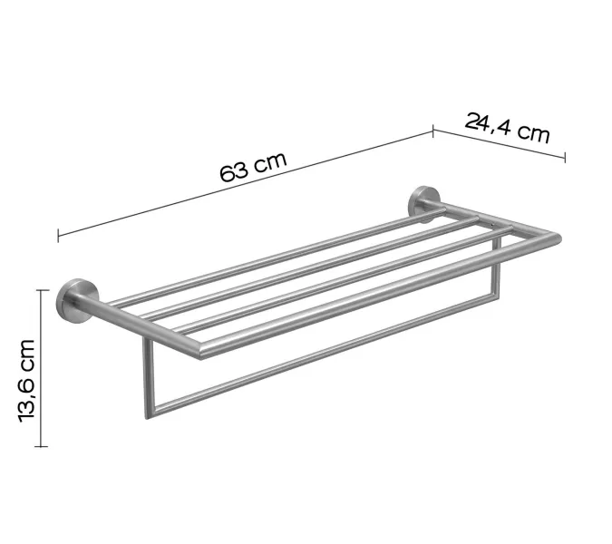 Gedy G-Project  полка для полотенец   зачищенный хром, изображение 2
