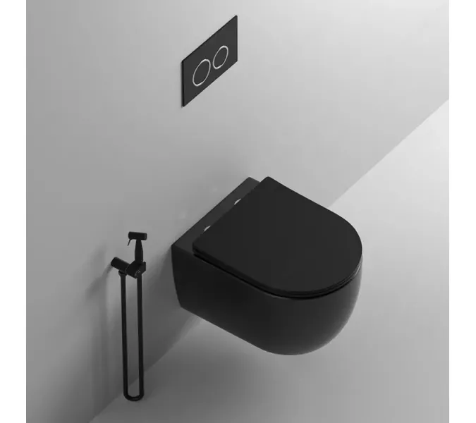 Унитаз  Ceruttispa  OGLIO Aria MB CT9239  подвесной безободковый черный матовый