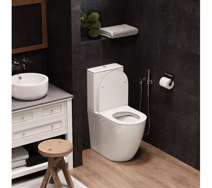 Унитаз Ceruttispa  CT8709 BELLA напольный безободковый высокий, изображение 4