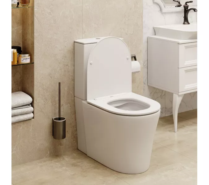 Унитаз Ceruttispa CT8916 SANTA напольный безободковый широкий, изображение 3