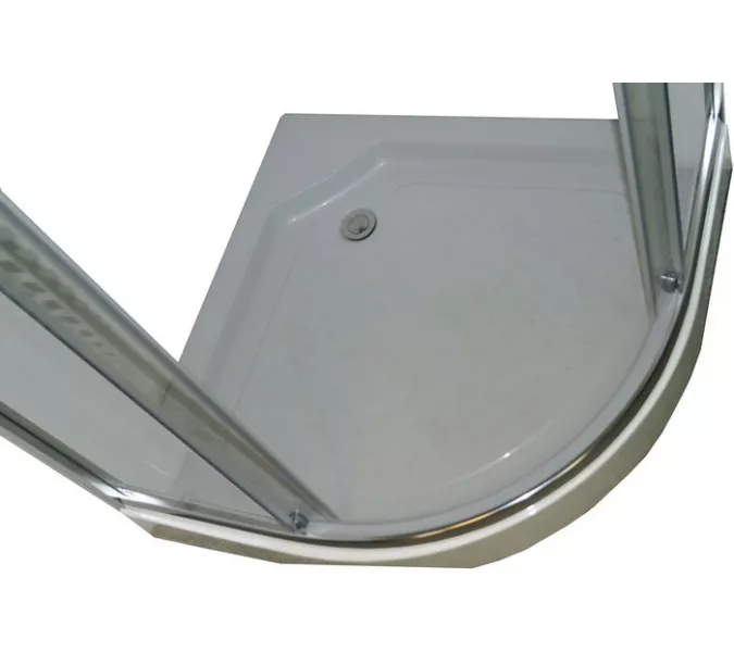 Душевой  уголок Z9111 PARLY с поддоном (90х90х193), Цвет стекла: с рисунком, Высота поддона: Низкий, Цвет профиля: Хром, Выбрать размер: 90х90, изображение 2