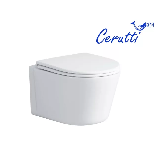 Унитаз Ceruttispa  SANTA Aria CT9666  подвесной безободковый широкий, изображение 3