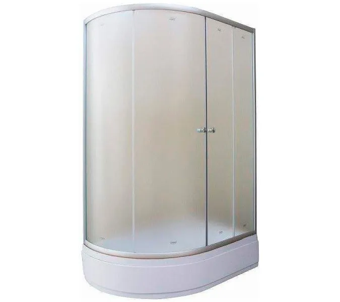 Душевой уголок ZFM1201R/L  PARLY с поддоном (120х80х195), Цвет стекла: матовое, Цвет профиля: Хром, Выбрать размер: 120х80, Ориентация: правая, изображение 2