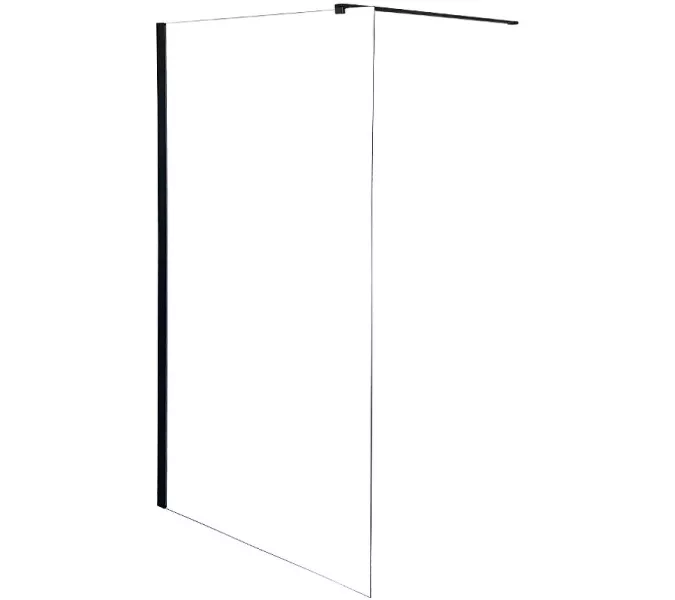 Душевая перегородка PARLY  T100G, Цвет стекла: прозрачное, Цвет профиля: Черный, Выбрать размер: 100, изображение 2