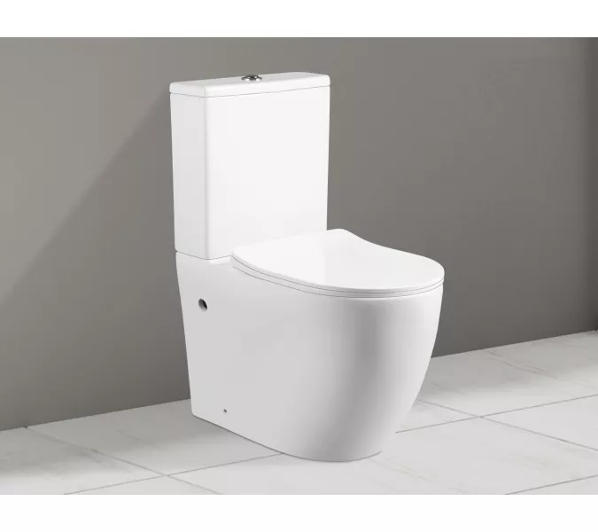 Унитаз Ceruttispa ORLTER CT9867  напольный безободковый белый, Выбрать цвет: Белый, изображение 2