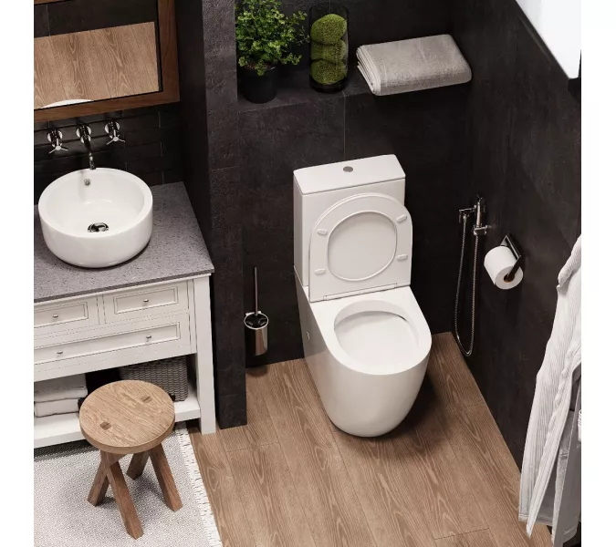 Унитаз Ceruttispa  CT8709 BELLA напольный безободковый высокий, изображение 5