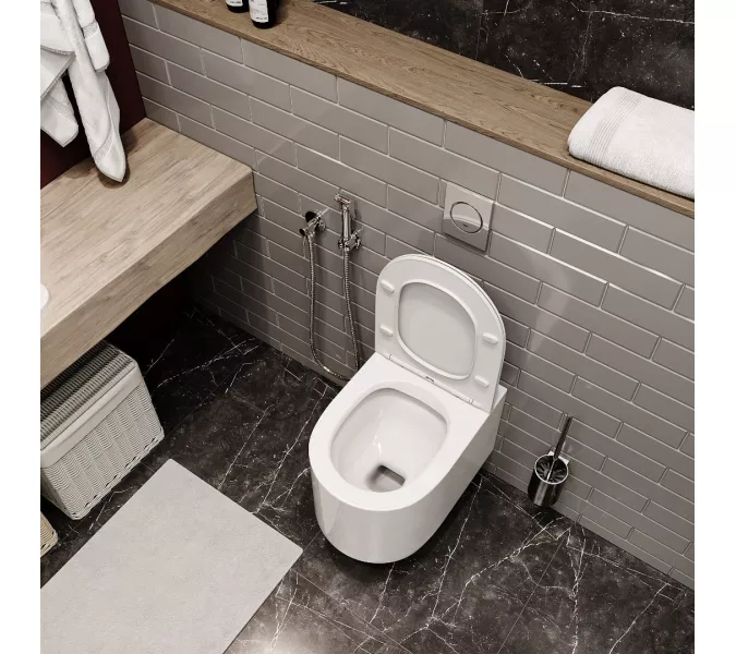 Унитаз Ceruttispa TANARO Aria MW CT9236  подвесной безободковый белый матовый, изображение 3