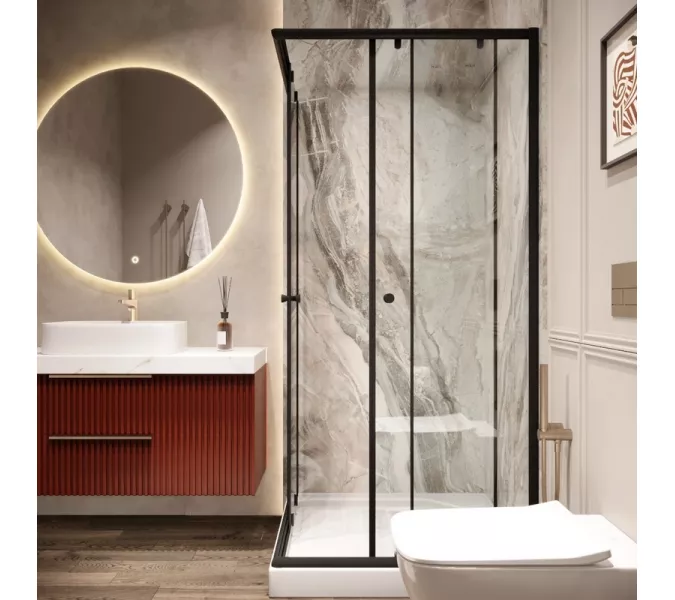 Душевой  уголок ZEQ911B  PARLY с поддоном, изображение 2